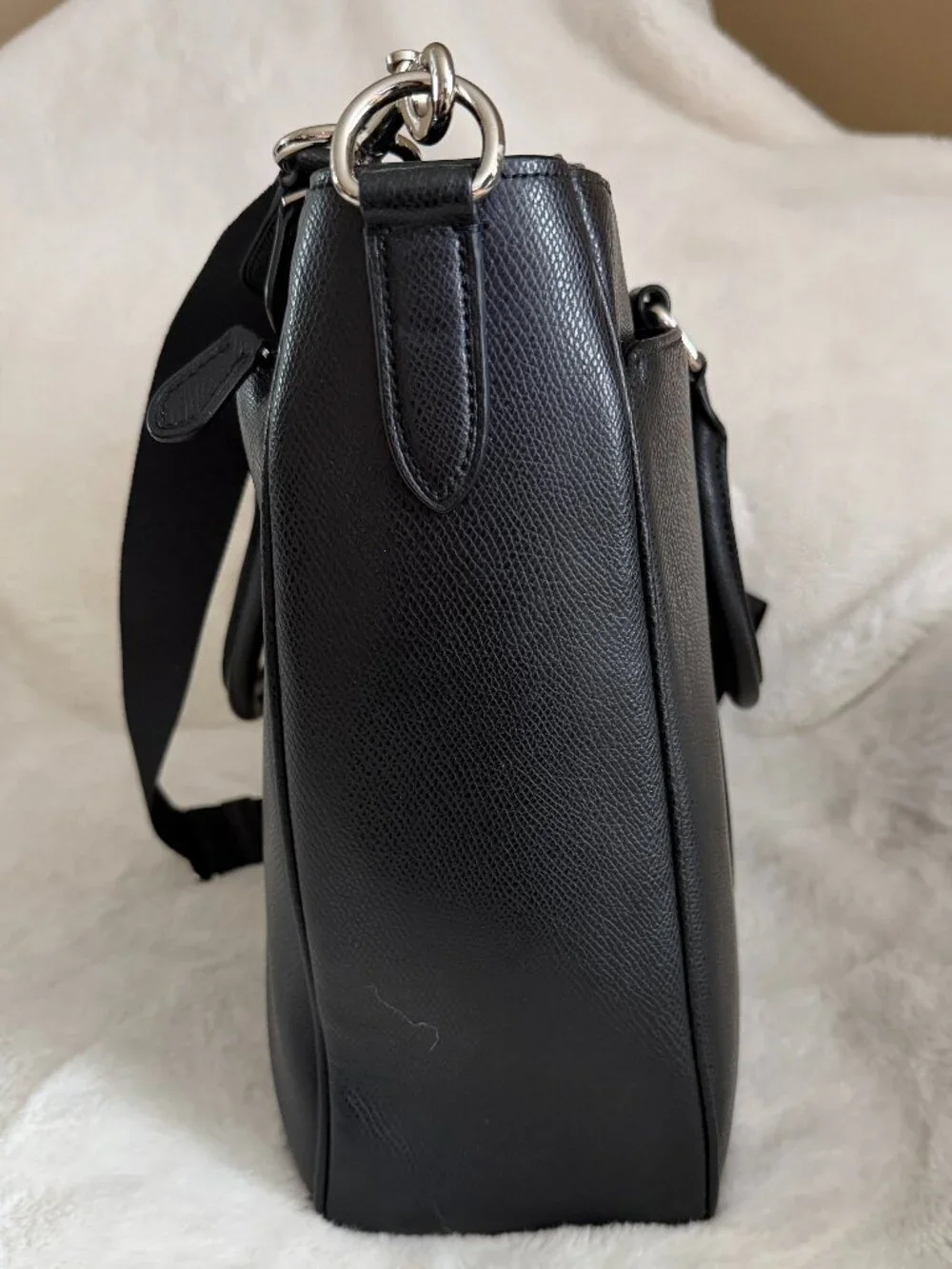 Coach F54775 Perry Metropolitan Black Leather Triple Compartment Briefcase